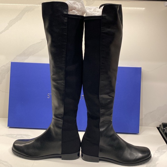 NIB Sexy Stuart Weitzman 50/50 OTK flat boots. - Picture 6 of 9